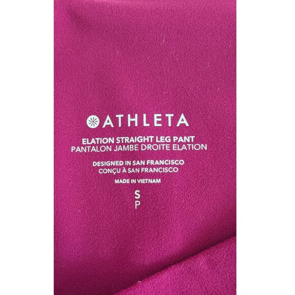 Athleta Women's Elation Straight Leg Yoga Pant Stretch Pink Sz Small Petite EUC - Picture 4 of 11